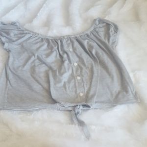 Womens grey striped top